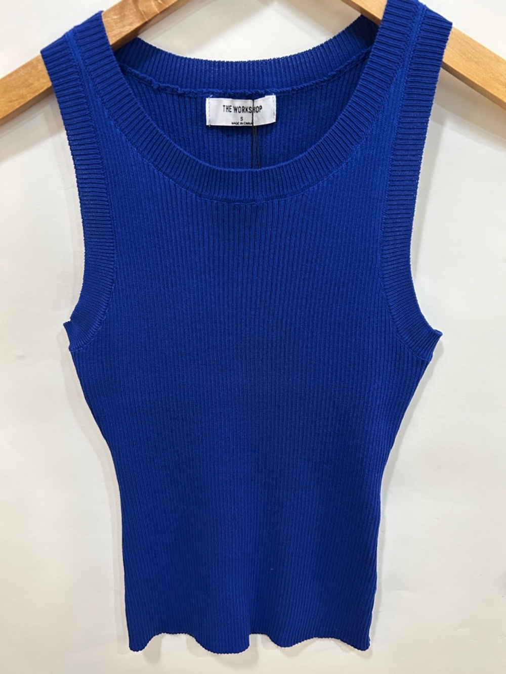Workshop Republic Clothing Cobalt Blue Ribbed Tank